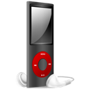 iPod Nano black and red off icon